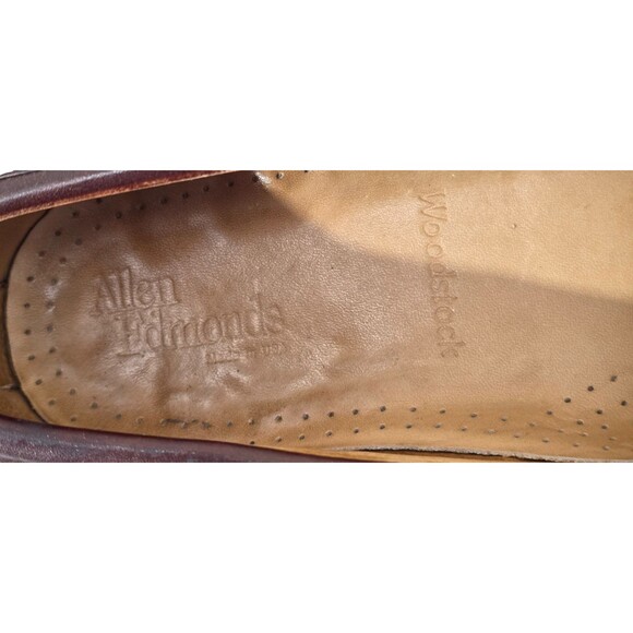 Allen Edmonds Woodstock Leather Loafers Mens Size 9.5 B Two Tone Black Brown USA main image 10